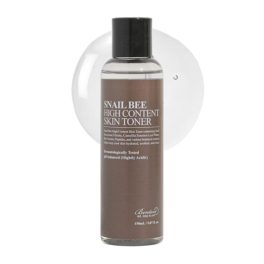 BENTON Snail Bee High Content Skin (Toner) - Snail Mucin Toner, Snail Mucin Essence Toner, Bee Venom Korean Toner, Korean Skin Care Snail Toner, Face Skin Care Snail Essence, Snail Mucin Moisturizer