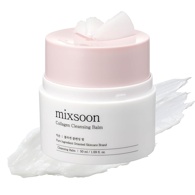 mixsoon Collagen Cleansing Balm - Soft Melting Lightweight Grinding Balm, Hydrating Makeup Remover 50ml / 1.69 fl.oz. Korean Glass Skin Care