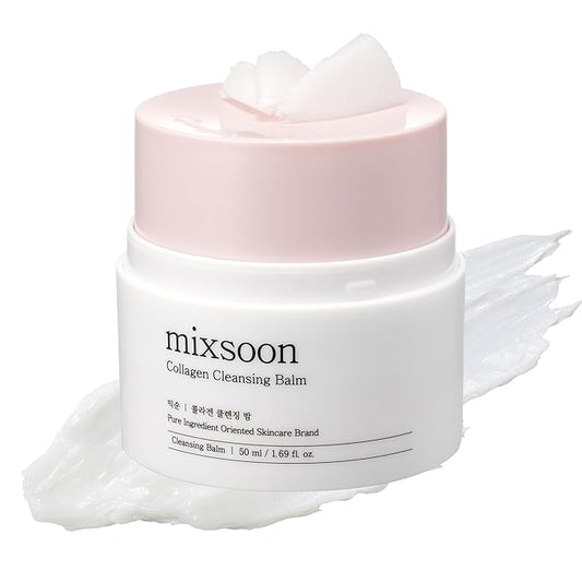 mixsoon Collagen Cleansing Balm - Soft Melting Lightweight Grinding Balm, Hydrating Makeup Remover 50ml / 1.69 fl.oz. Korean Glass Skin Care