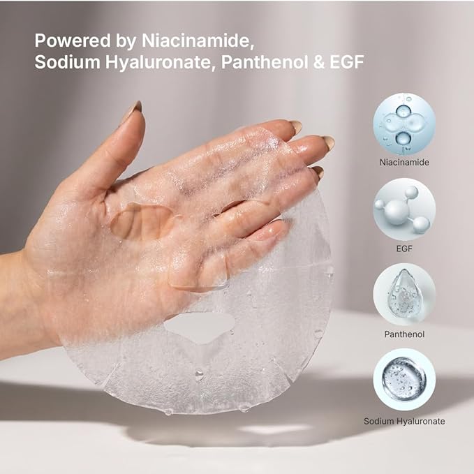 MYOLIFT Cell Renewal Peptide Mask(EGF)– 100%Vegan, Bio-Cellulose FaceMask for CellRenewal, Skin Firming, Hydrating & Brightening-with Niacinamide, Hyaluronic Acid& EGF|Korean Skincare Sheet Mask–Pack1