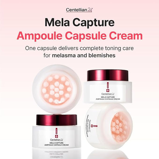 CENTELLIAN 24 Madeca Mela Capture Ampoule Capsule Cream (Ampoule Cream, 1.85 fl oz / 55ml) – Anti-Aging Face Moisturizer with Peptides & Centella Asiatica, Hydrating Korean Skincare