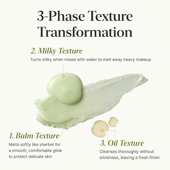 CKD Green Plum AHA·BHA Grinding Cleansing Oil Balm - Sherbet Balm Korean Cleanser for Makeup, Sebum & Blackhead Removal. Exfoliating with 4-Acid Complex for All types of Skin. 1.75 fl oz