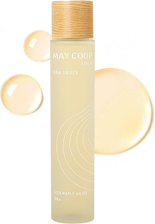 May Coop Raw Sauce Moisture Essence Toner | Korean Hydrating Face Toner for Dry & Sensitive Skin | Rice Water, Centella Asiatica & Birch Bark | Fast-Absorbing Skincare Formula, 5.07 fl oz