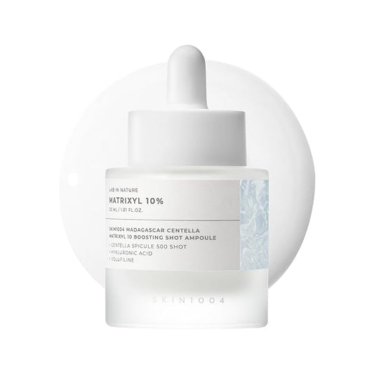 SKIN1004 Matrixyl 10% Boosting Shot Ampoule 1.01fl.oz, 30ml, Hyaluronic Acid & Spicule Serum, Korean Hydrating Facial Matrixyl & Peptide Serum for Deep Moisture, Madagascar Centella, Korean Skin Care