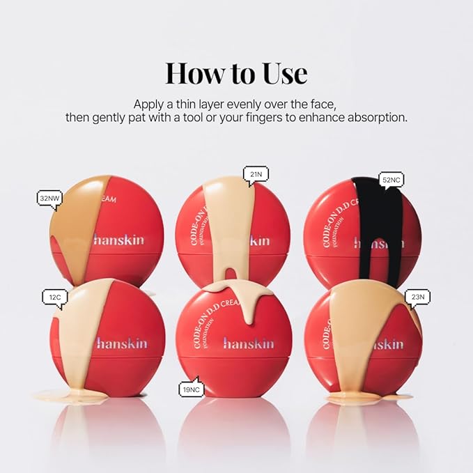 Hanskin DD Cream Foundation – Korean BB Cream Liquid Foundation | Lightweight Semi-Matte Tinted Moisturizer | Pore-Blurring, Tone-Evening Daily Base Makeup | 1.18 fl oz (19C PORCELAIN)