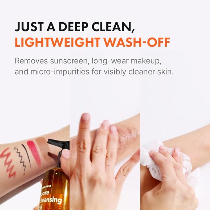 Hanskin AHA Pore Cleansing Oil for Dry Skin, Exfoliating, Waterproof Makeup Sebum Remover Facial Oil Cleanser for Face, Moisturizing for Soft Skin, Korean Skincare [AHA/10.14 oz.]