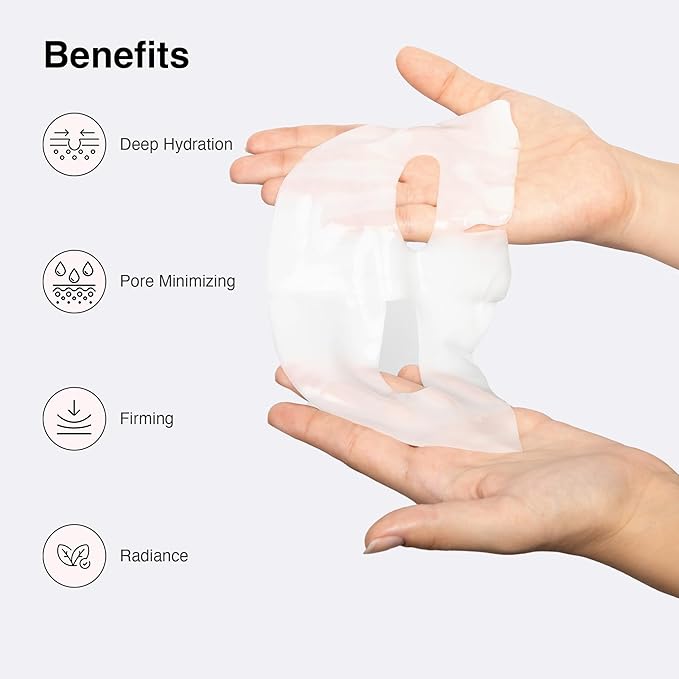 Trancend™ Real Deep Collagen Face Mask for Korean Skin Care – Hydrogel Sheet Mask, Overnight Hydrating Mask for Pore Minimizing, Elasticity & Firming, Bio Collagen Treatment - 39G (4 Count)