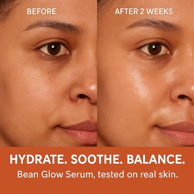 Snail Free Mucin Serum,Bean Essence 50,000ppm Korean skin care,Facial Glow Moisturizer for Glass skin– Hydrating Boost,Unscented Soothing Moisturizer– Strengthens Skin Barrier – 1.01 fl.oz