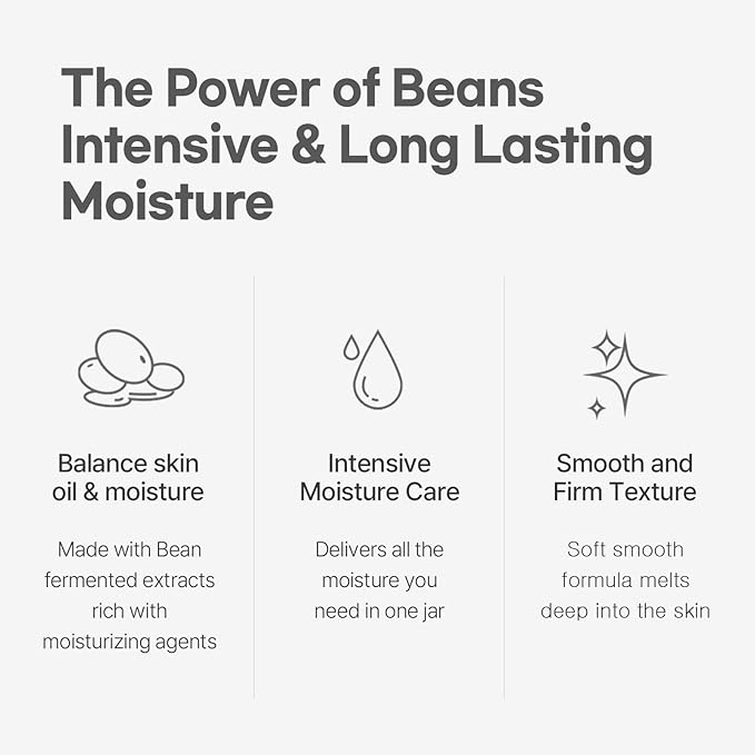 mixsoon Bean Glass Skin Duo Facial Moisturizer Fermented Bean Skincare Routine Bean Essence 50ml + Bean Cream 50ml 3.38 Fl. Oz / 100ml Korean Glass Skin Care