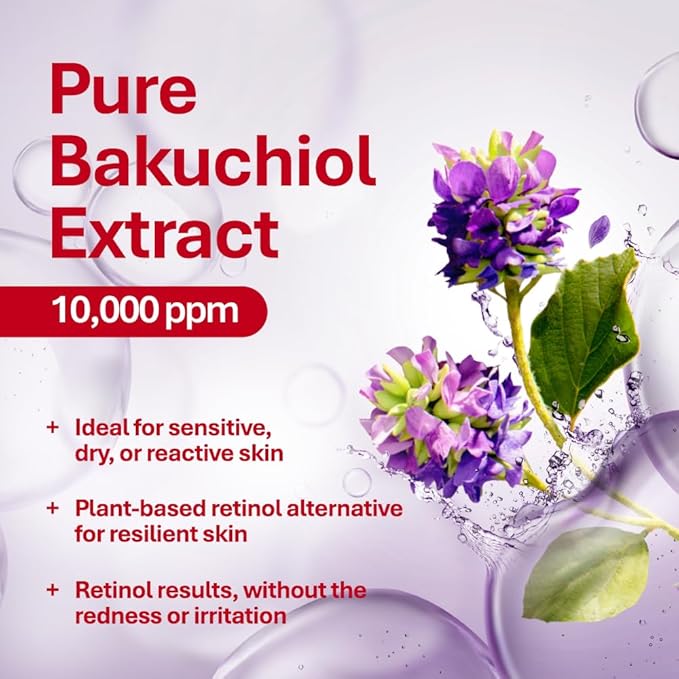 Rothea Resilience Cream, Anti-Aging with Bakuchiol 10,000ppm (Natural Retinol Alternative), Face Moisturizer, Neck Cream with Collagen, Ceramides, Peptides, Niacinamide, Korean Skin Care, 0.5 oz