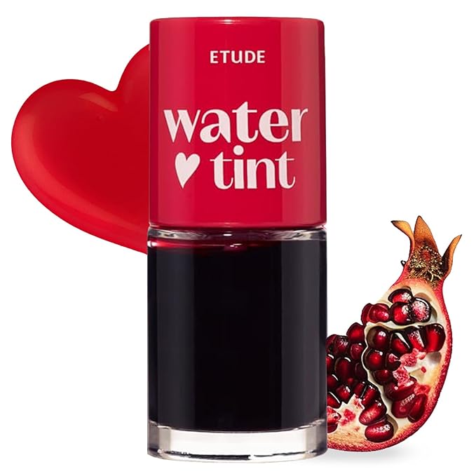 ETUDE Dear Darling Water Tint – Pomegranate Ade | Korean Lip Stain & Lip Tint for Hydrated Pink Lips, Smudge-Proof Long-Lasting Lip & Cheek Makeup | K-Beauty Gift, Stocking Stuffers