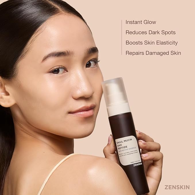 Snail Mucin Essence, Korean Hydrating Serum with Snail Mucin, Hyaluronic Acid, and Skin Revitalizing Ingredients for Smooth Skin, 100ml