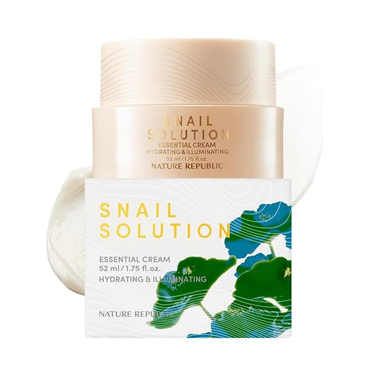 Nature Republic Snail Mucin Cream – Hydrating Korean Moisturizer for Repair & Glow, K-Beauty Skincare, Anti-Aging Facial Cream, 52mL / 1.75 Fl.Oz