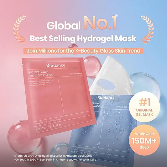 BIODANCE Best Mask Duo: Bio-Collagen & Ceramide Panthenol Real Deep Mask Set, Firming, Hydrating, Face Mask Bundle for Glass Skin, Korean Skincare Set, Korean Skin Care, Gifts for women, Skin Care Set