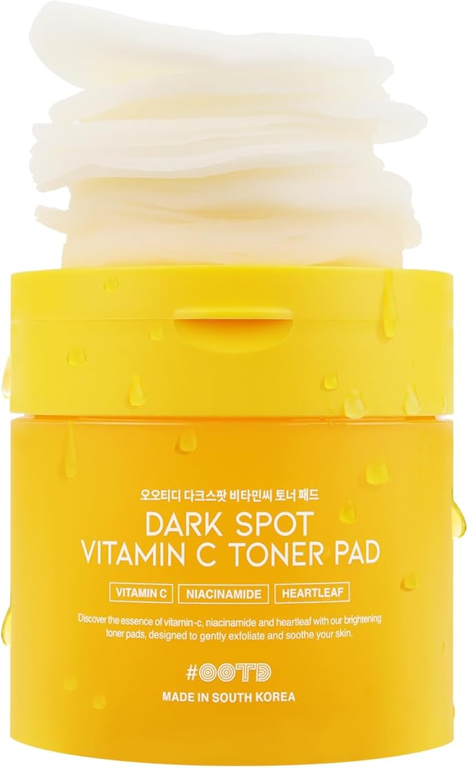 Boosting Toner Pads for Face Oily Skin Korean, #OOTD Vitamin C Niacinamide Heartleaf Hydrating Calming Redness, Vitamin C Toner Pad 70Pads 4.05oz 120ml