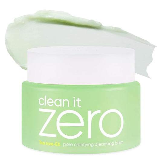 BANILA CO Clean it Zero Pore Clarifying Cleansing Balm | Korean Makeup Remover, Cleansing Oil, Facial Cleanser for Oily and Acne Prone Skin | Vegan | AHA-PHA & Tea Tree (100ml / 3.38 fl. oz)