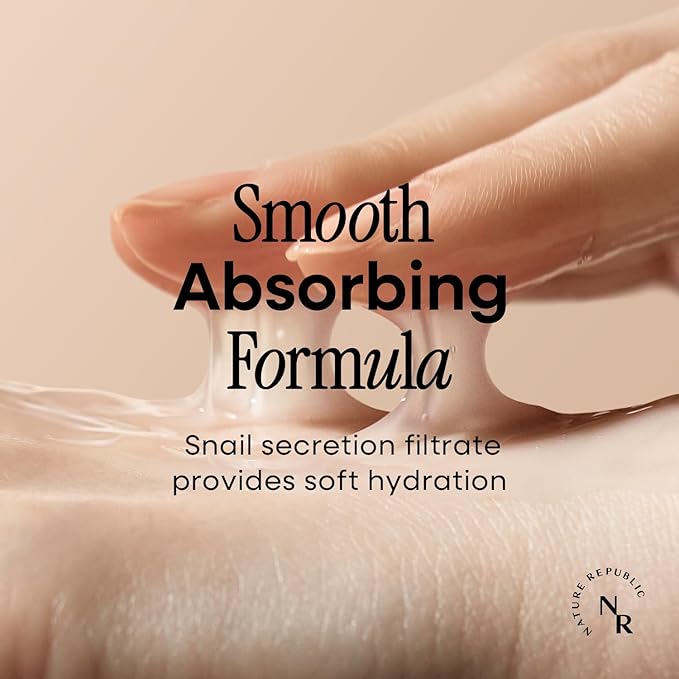 Nature Republic Snail Mucin (Emulsion & Cream) Set - Korean Skincare, Hydrating with Niacinamide, Face Moisturizer, Moisturizing Skin Care, Glow, Mucus