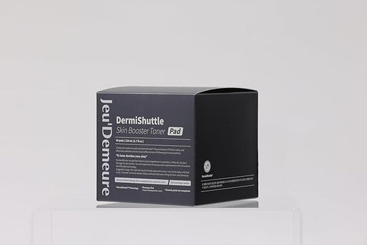 JEU'DEMEURE DermiShuttle Skin Booster PHA Premium Toner Pads, Exfoliating, Minimizing Pores, Dead Skin & Blackheads,100% Cotton Facial Pad, For Sensitive Skin, Korean Skin Care, 60 Pads 2.7 fl.oz