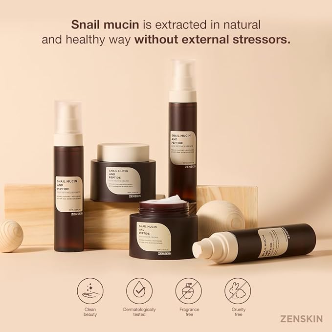 Snail Mucin Essence, Korean Hydrating Serum with Snail Mucin, Hyaluronic Acid, and Skin Revitalizing Ingredients for Smooth Skin, 100ml