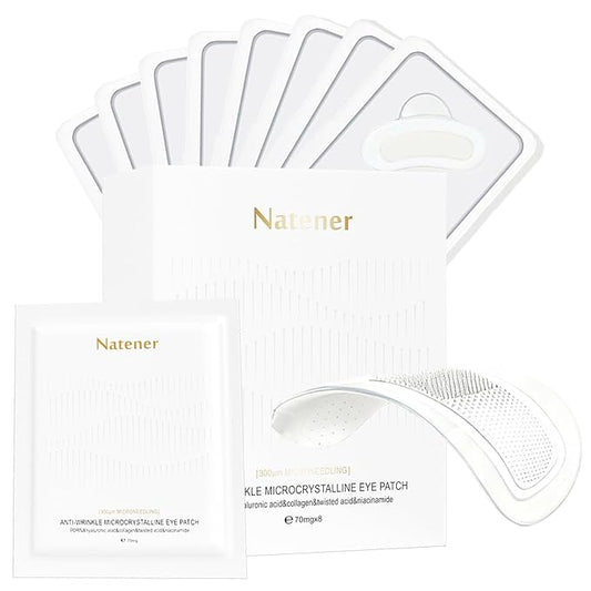 8 pairs PDRN Micro Eye Patches, Under Eye Patches for Puffy eyes, Dark Circles & Wrinkle | Hyaluronic Acid, Kojic Acid, Collagen, Peptides, Vitamin C, Niacinamide - Korean Popular Eye Care