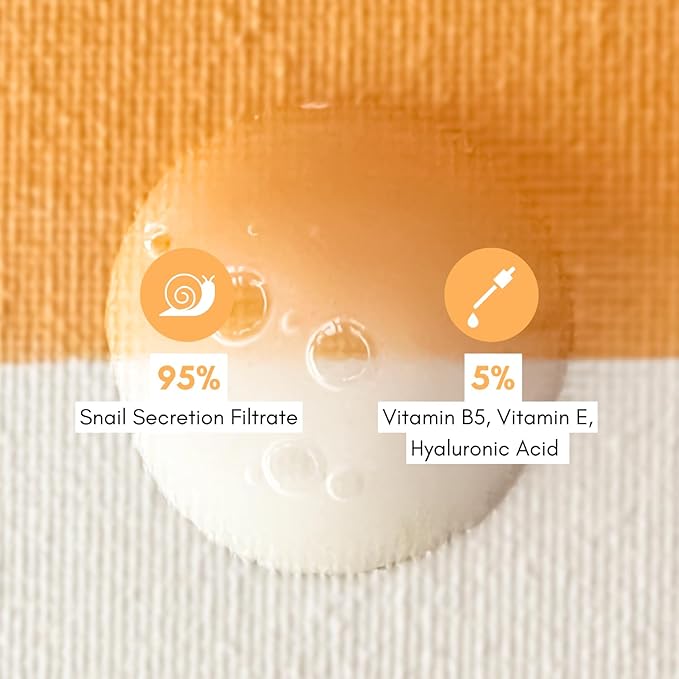 Masque Bar My Ingredients Snail Mucin Serum 95% - Hydrating Serum for Face, Lightweight Skin Perfecting Treatment Formulated to Hydrate, Repair and Rapidly Absorb into Skin, Korean Skincare - 1Fl oz