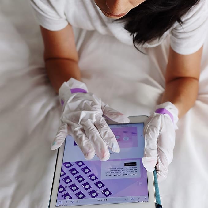 Extra Silky Hand Mask 5 Pairs, Korean Moisturizing Gloves for Dry Hands with White Truffle, Green Caviar & Peptides, Repairing Hand Care Treatment for Aging, Cracked, and Dry Skin