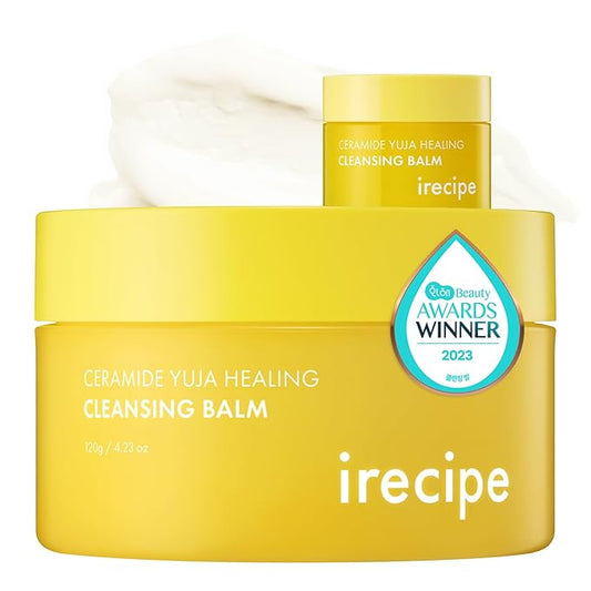Ceramide Yuja Makeup Cleansing Balm with Travel Size | Deep Cleansing All-in-One Korean Face Cleanser, Makeup Remover, Zero Irritation, Blackheads Remover, Clean Beauty, Vegan (135g / 4.76oz)