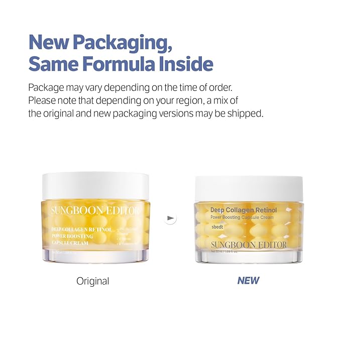 SUNGBOON EDITOR Deep Collagen Retinol Capsule Cream | Anti-Aging Cream for Wrinkles,Firming & Dry Skin | 300K White Spicules+Collagen+Retinol | Stocking Stuffers for Women | Korean Skincare,1.69 fl.oz