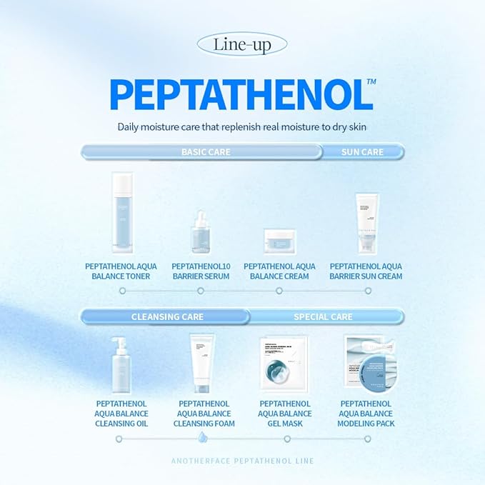 ANOTHERFACE PEPTATHENOL™ Aqua Balance Cleansing Foam 5.07 Fl. Oz., Peptied, Panthenol, Daily Low pH Facial Deep Cleanser, Hydrating Bubble Foam, Korean Skin Care, Mild for Sensitive Skin, Vegan