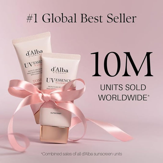 d'alba Piedmont Waterfull Tone-Up Sunscreen Serum BROAD SPECTRUM SPF 50 + Korean Sunscreen for Face, All Skin Tones (1.69 fl.oz.)