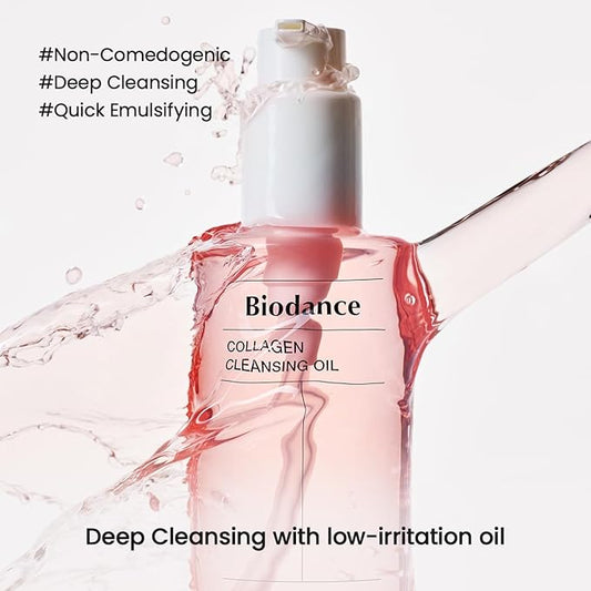 BIODANCE Collagen Cleansing Oil, Facial Oil Cleanser, Gentle Makeup Remover, Removes Bleackhed and Whitehead for Sensitive Skin, Oily Skin, Korean Skin Care, Gifts for Womenㅣ6.76 fl. oz. (200 ml)