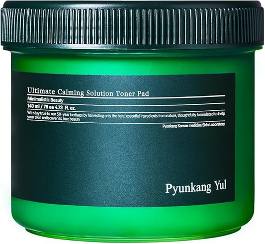 Pyunkang Yul PKY Ultimate Calming Solution Toner Pad for Sensitive Skin with Patented Ingredients, Intensely Calms & Soothes Rednes with CICA & Tea Tree, Korean Skincare (70 Pads)
