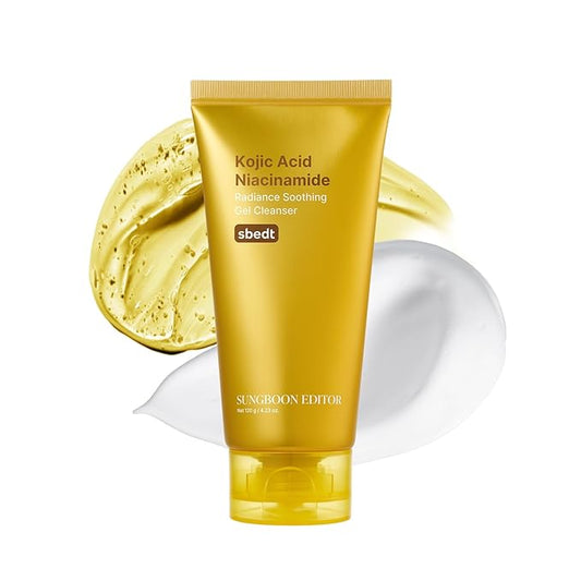 SUNGBOON EDITOR Kojic Turmeric Capsule Brightening Cleanser for Uneven Spots, Acne-prone Skin & Blackhead | Low pH Gentle Gel Face Wash | Kojic Acid & Niacinamide | Korean Skincare