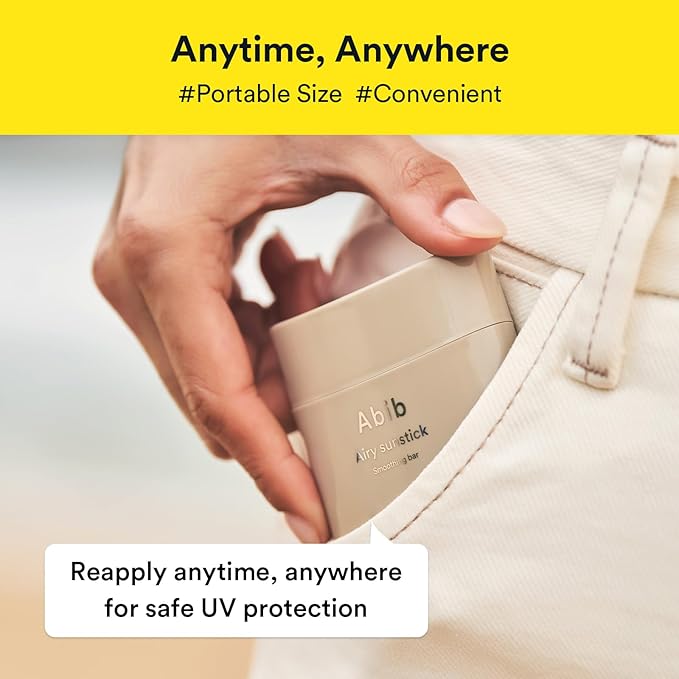 Abib Airy Sunstick Protection Bar DUO Broad Spectrum SPF50+ 1.62 oz / 46 g (Semi-matte) | Korean Suncreen Stick Suncare Sunblock, No Whitecast, Protector Solar Barra, Water resistant