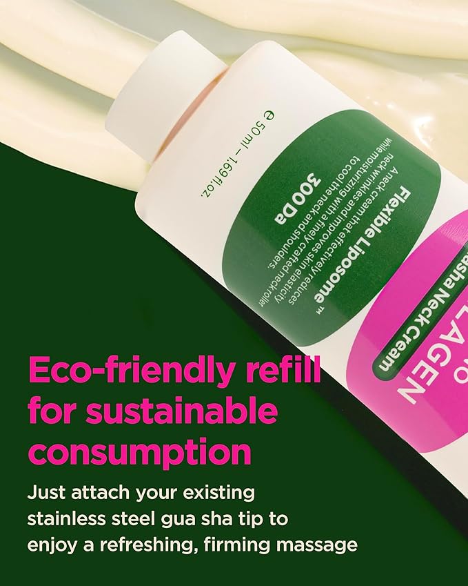 CKD Retino Collagen Gua Sha Neck Cream [Refill] - Firming Cream for Neck and Jawline Tightening, Lifting, and Wrinkle Reduction without Stainless Steel Roller. Korean Skin Care,1.69 fl oz.