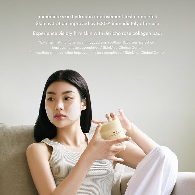 Abib Jericho Rose Collagen Pad Firming Touch 60pads 8.45 fl.oz. | Korean Anti-Aging Toner Pads for Face with Niacinamide, Collagen, Peptides, Cleansing, Disposable, Exfoliant, Skin Care
