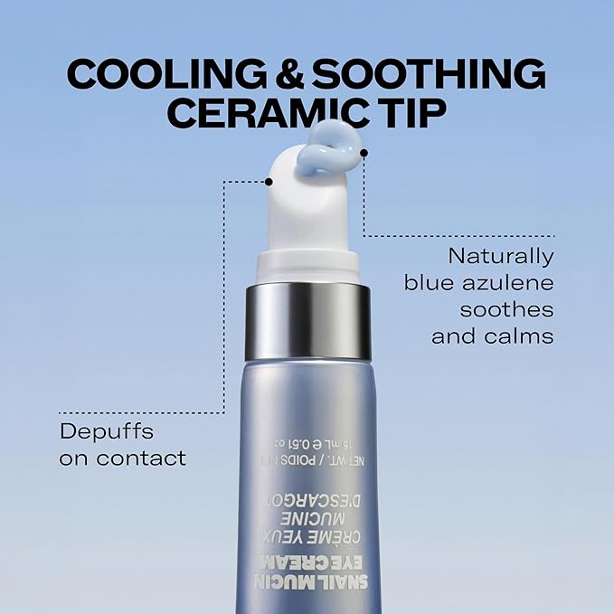 Then I Met You Snail Mucin Eye Cream, Korean Skincare for Dark Circles, Puffy Eyes, Fine Lines & Dehydrated Skin, Firming, Brightening and Plumping Treatment with Volufiline* & Caffeine, 0.51 oz