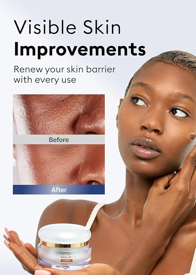 MISSHA Cell Renew Snail Mucin Vitamin C Cream 1.69 Fl oz, Hydrating Snail Mucin, Korean Skin Care for Improved Skin Texture & Youthful Glow, Korean Moisturizer, Kbeauty, Paraben Free