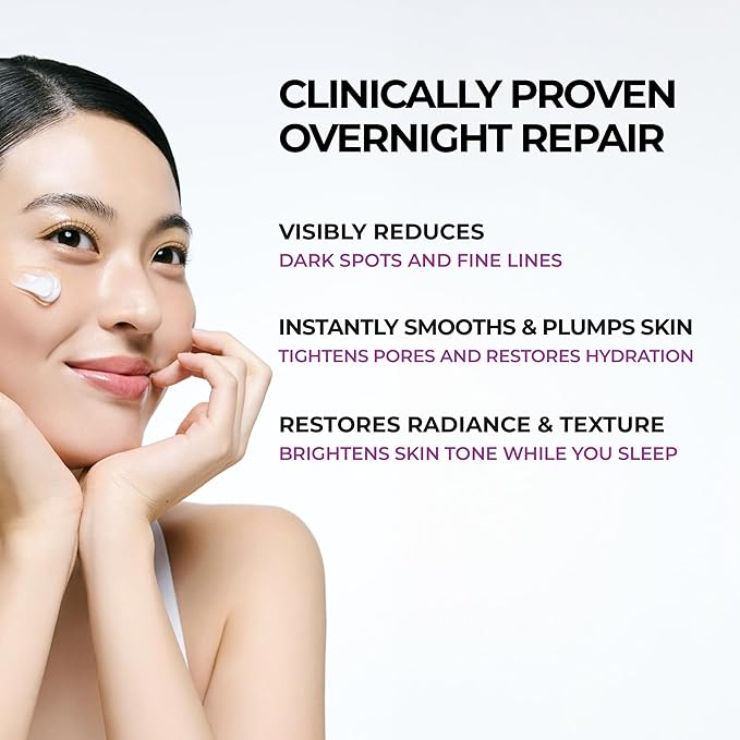 JUMISO Niacinamide 5+ Overnight Capsule Cream (50ml/1.69 fl oz) – Melting Capsule Sleeping Mask, 5% Niacinamide + 1% TXA + Glutathione, Tone Appearance Care for Glass Skin, Korean Skincare