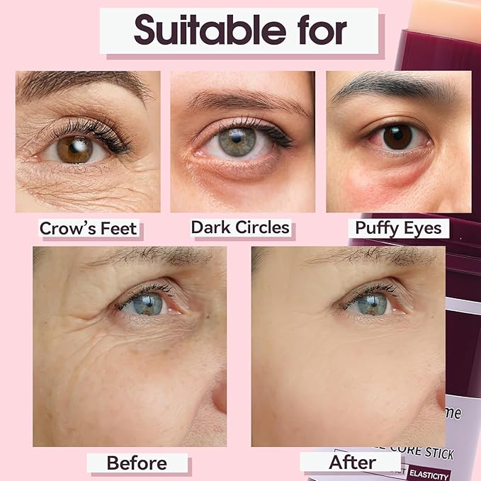 Calcium Multi Balm Stick for Face, Eyes, Lips & Neck – Korean Collagen Moisturizing Balm with Vitamin D & Shea Butter – Firming, Hydrating & Skin Barrier Care Stick for All Skin Types（2PCS）