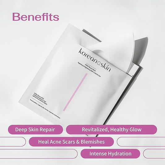 K-Beauty PDRN DNA Complex Hydrogel Sheet Mask – Korean Regenerative Salmon DNA & Multi-Weight Hyaluronic Acid for Anti-Aging, Firming, Brightening, Deep Hydration – Box of 4