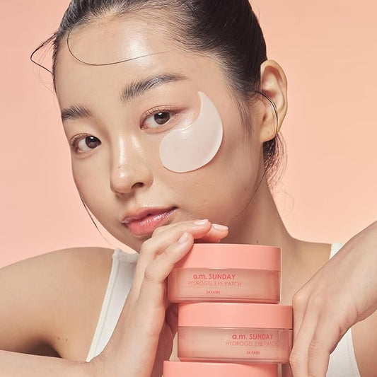 Hydrogel Eye Patches with Low Molecular Weight Norwegian Bio-Collagen, Reduces Dark Circles and Wrinkles, Under Eye Masks for Puffy Eyes, Hydrating for Dry Skin, Korean Skincare (48 patches)