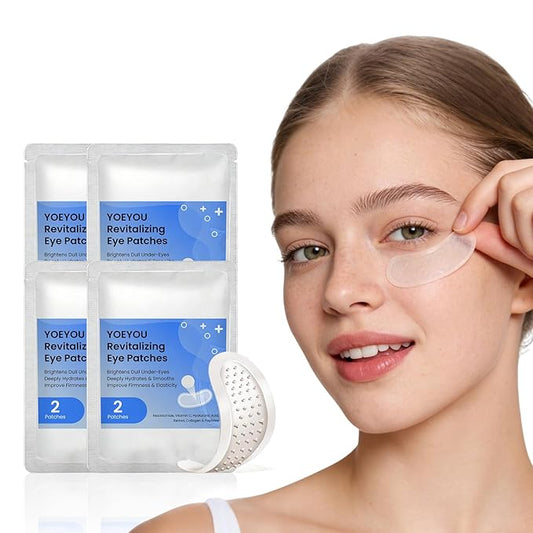 Micro-Dart Under Eye Patches for Puffiness, Dark Circles & Fine Lines | Hyaluronic Acid, Retinol, Collagen, Peptides, Vitamin C & Niacinamide | Korean-Inspired Eye Care (8 Pack)