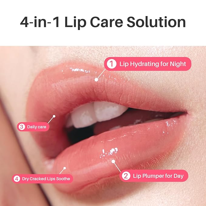 Blueberry Lip Mask Overnight, Swirl Lip Sleeping Mask for Dry Cracked Lips Care, Dual-Color Korean Lips Balm for Nourishing and Softening Lips and Reduce Fine Lines