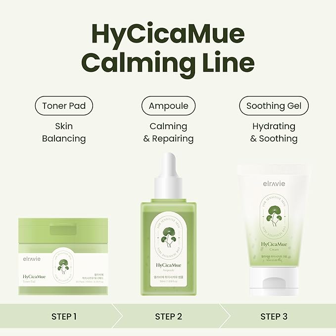 HyCicaMue Toner Pad(80 Pads) | Multi-Layer Hydration & Soothing for Redness | 7 Types of CICA, Vegan Mucin, Hyaluronic Acid | Removes Dead Skin Cells & Smooth, Clear Skin | Korean Skin Care