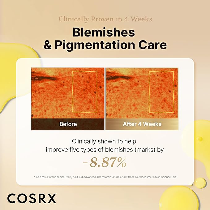 COSRX Advanced Pure Vitamin C 23% Serum with Vitamin E & Glutathione (Renewal), Korean Vitamin C Serum for Fine Lines, Uneven Skin Tone & Dull Skin, 0.67oz, Korean Skin Care