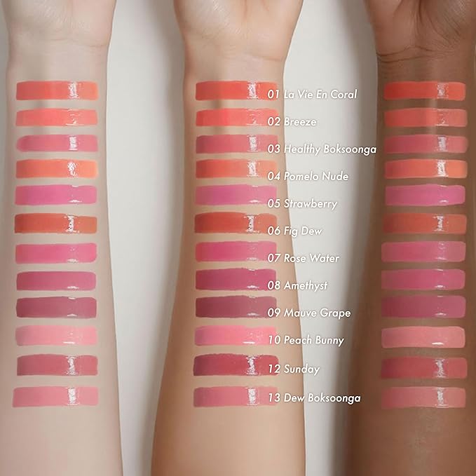 Amuse SEOUL Daisy Flower Dew Tint 05 STRAWBERRY | 35% High-moisture Water Tint, Long-lasting, Vitamin E Acetate, Moisturizing, No Peel Off, Lip Treatment, Non Sticky, Korean Lip Tint for Dry Lips