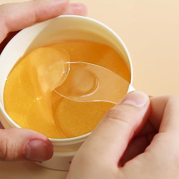 SUR.MEDIC+ SURMEDIC Perfection 24K Gold Eye patches (60 Pairs), Gel Under Eye Pad for Puffy Eyes and Dark Circles with Caffeine, Undereye Bags, Korean Eye Skin Care with Collagen