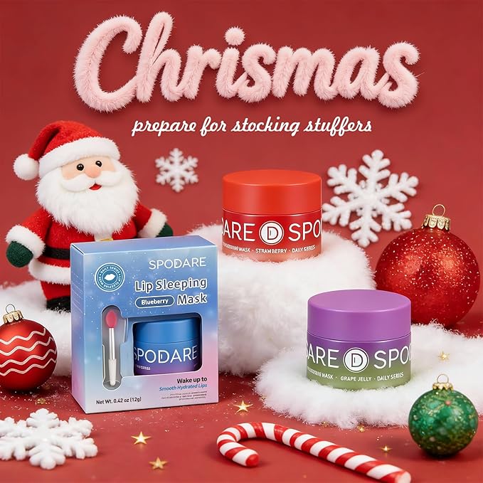 Blueberry Lip Mask Overnight, Swirl Lip Sleeping Mask for Dry Cracked Lips Care, Dual-Color Korean Lips Balm for Nourishing and Softening Lips and Reduce Fine Lines