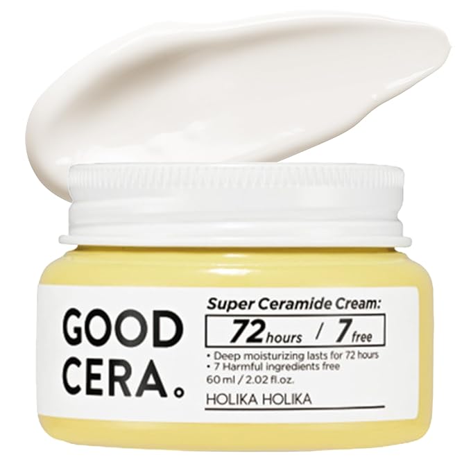 HOLIKA HOLIKA Good Cera Super Ceramide Cream | Soothing Facial Cream & Skin Moisturizer | Ceramide Cream Korean Moisturizer for Face | Deeply Nourishing Face Cream for Dry Skin 2.02 fl oz